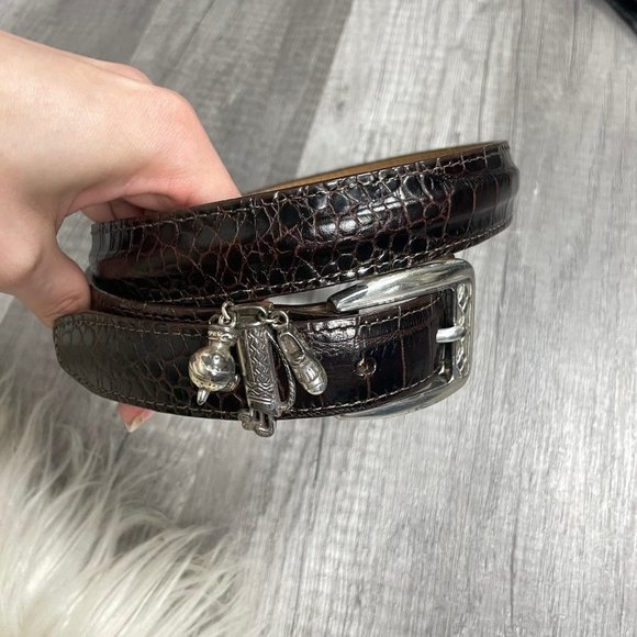 𝅺brighton Golf Belt Brown Leather Made in The USA ML 32 - Picture 1 of 9
